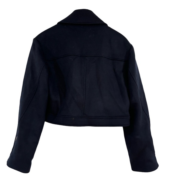 A.L.C | Oxford Jacket In Navy Blue Size 8 NEW Moto Cropped - Picture 5 of 8